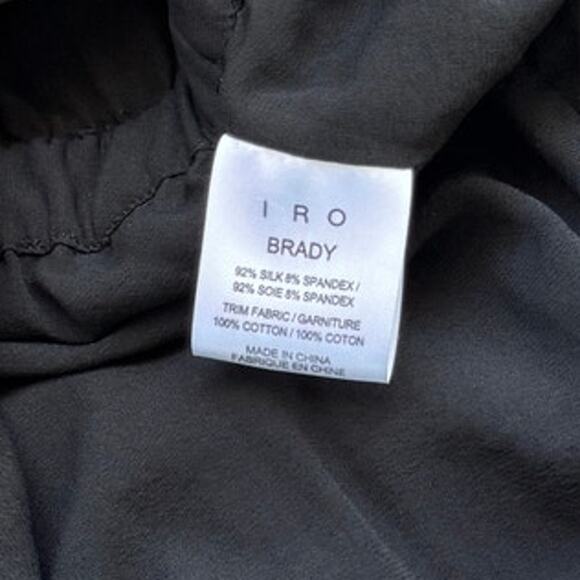 IRO Brady Sheer Silk Mini Dress in Black Size 40 (6 US) - Picture 6 of 8